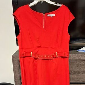Jennifer Lopez Vibrant Red Asymmetrical Dress